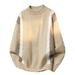 Herren Oversize-Strickpullover – Dicker und weicher Rundhalspullover (Beige/Khaki/Grau, Größen M-4XL)_voghion.com