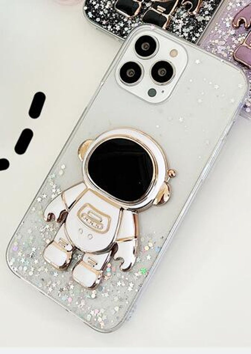 Coque de téléphone sur pour Xiaomi mi 11 lite paillettes étoiles astronaute pli support pour téléphone couverture souple mi note 10 10t lite 12 11t 11pr_voghion.com