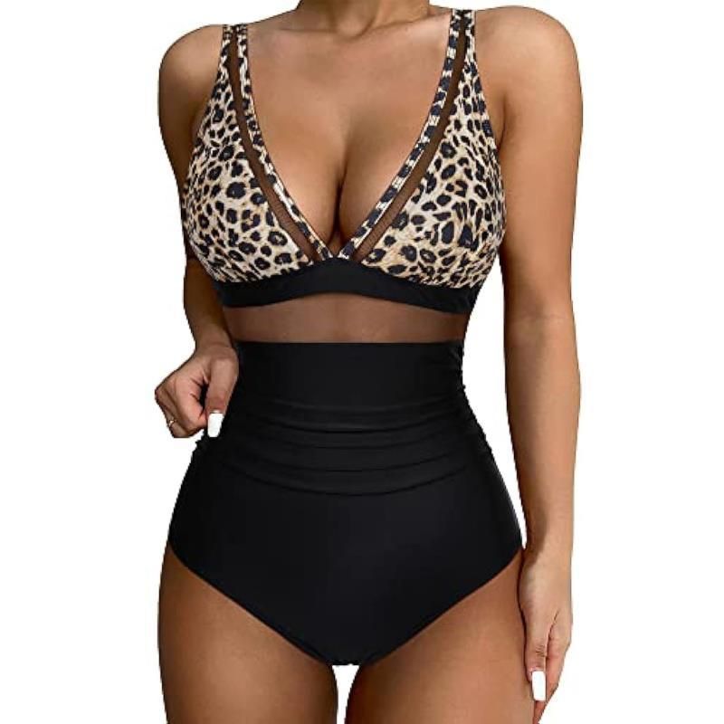 Nuovo costume da bagno bikini intero snellente sexy con schiena scoperta e controllo della pancia in taglie forti_voghion.com