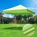 9.6X9.6ft EZ Pop Up Canopy Folding Gazebo/Light Green_voghion.com
