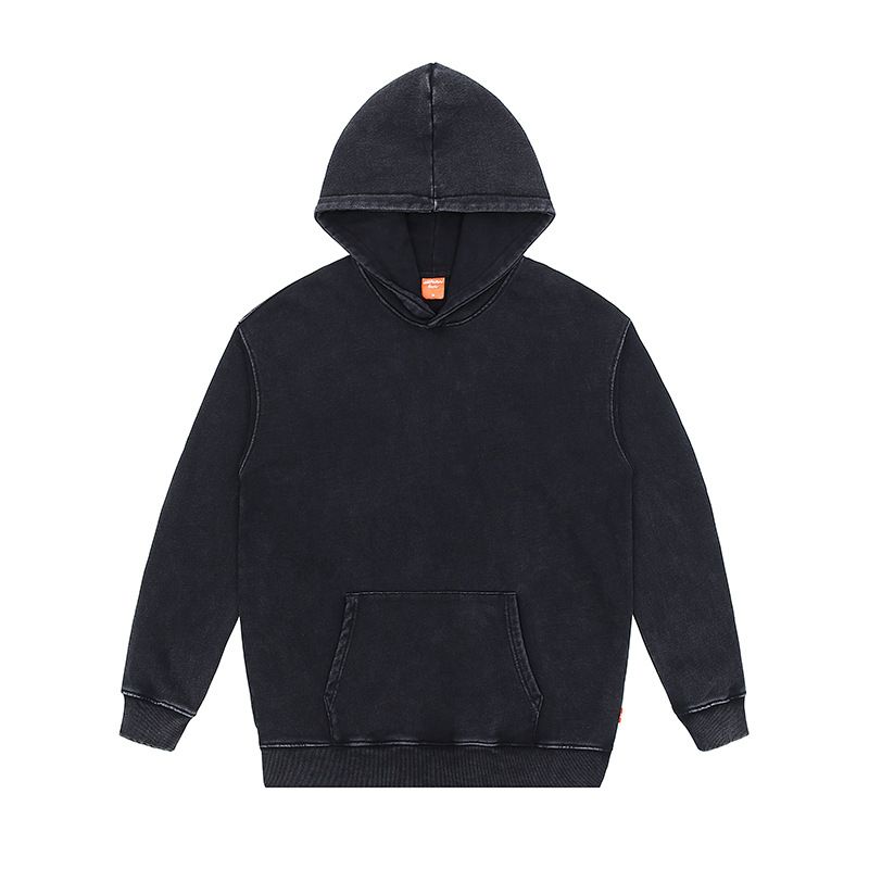 Abbigliamento da uomo lungo in cotone cashmere con cappuccio che elabora l'acqua di lavaggio per fare vecchi danni al colore fritto_voghion.com