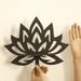 Support de rangement en cristal creux en forme de fleur en bois, décoration murale simple pour la maison_voghion.com