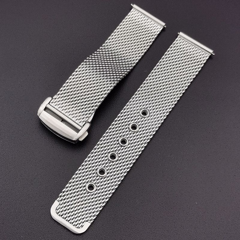 Klockarmband Seahorse 007 klocka med högkvalitativ dubbelpressbågspänne Automatisk 20 mm snabbkoppling i rostfritt stål klockband Tråddragning_voghion.com