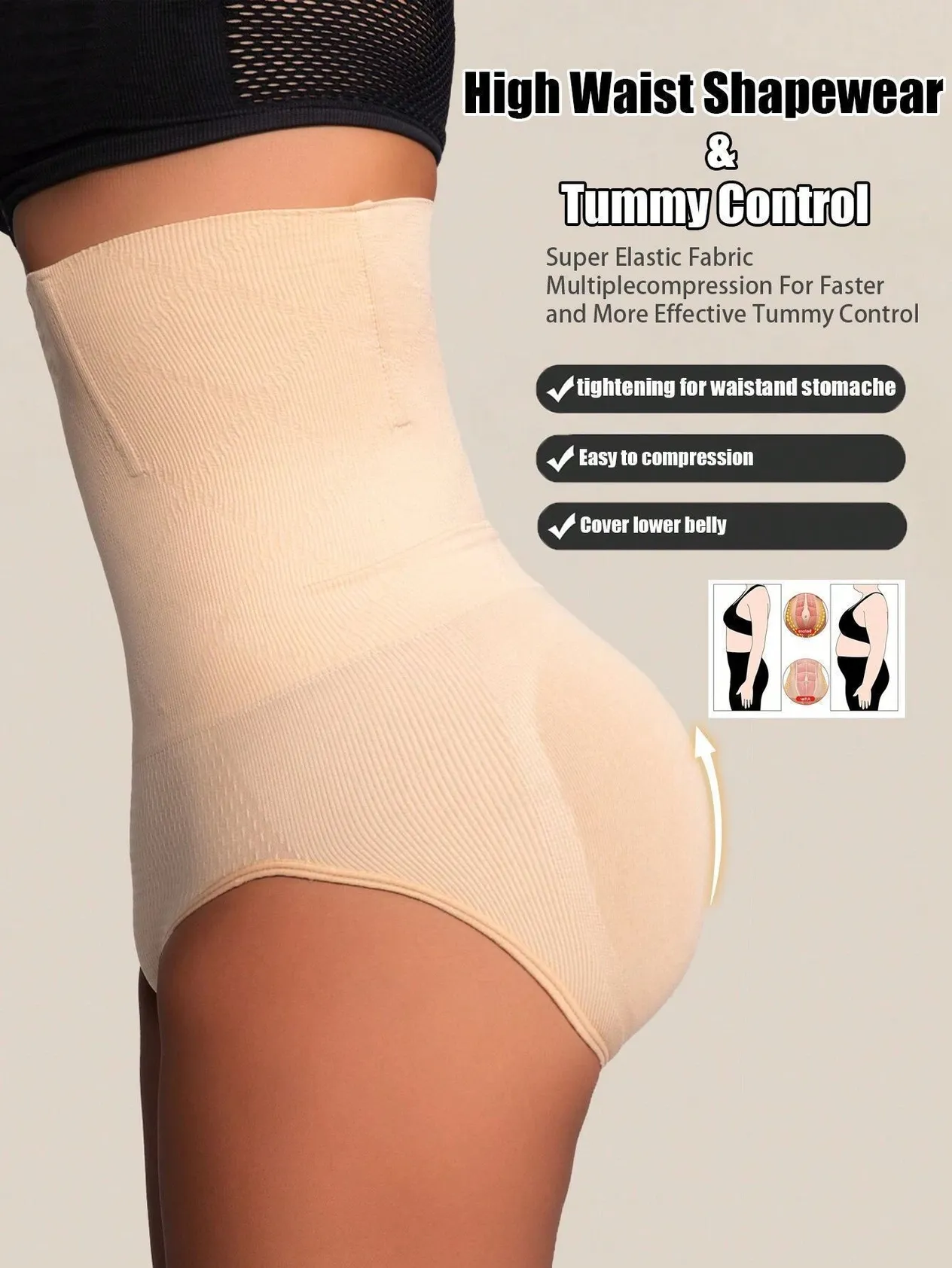 Sous-vêtements intimes pour femmes, taille haute, post-partum, ventre plat, pantalons gainants pour femmes, pantalons gainants pour femmes_voghion.com