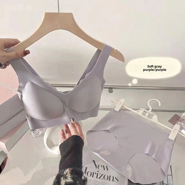 Fix kosaras, méret nélküli, jelölés nélküli, acélgyűrűs, push-up sport latex melltartó szett, női alsónemű szett_voghion.com