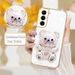 Custodia con supporto in silicone Quicksand Bear Holder S 24 22 23 25 per Samsung Galaxy S21 S20 S22 S23 S24 Fe S25 Plus Ultra_voghion.com