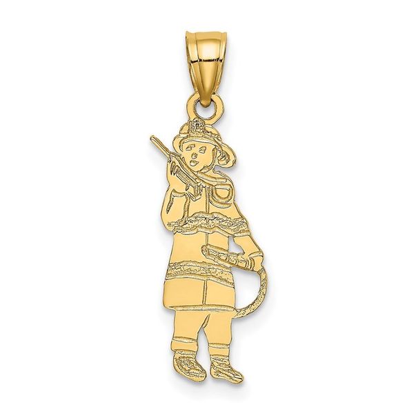 14k Fireman W/Hose Charm_voghion.com