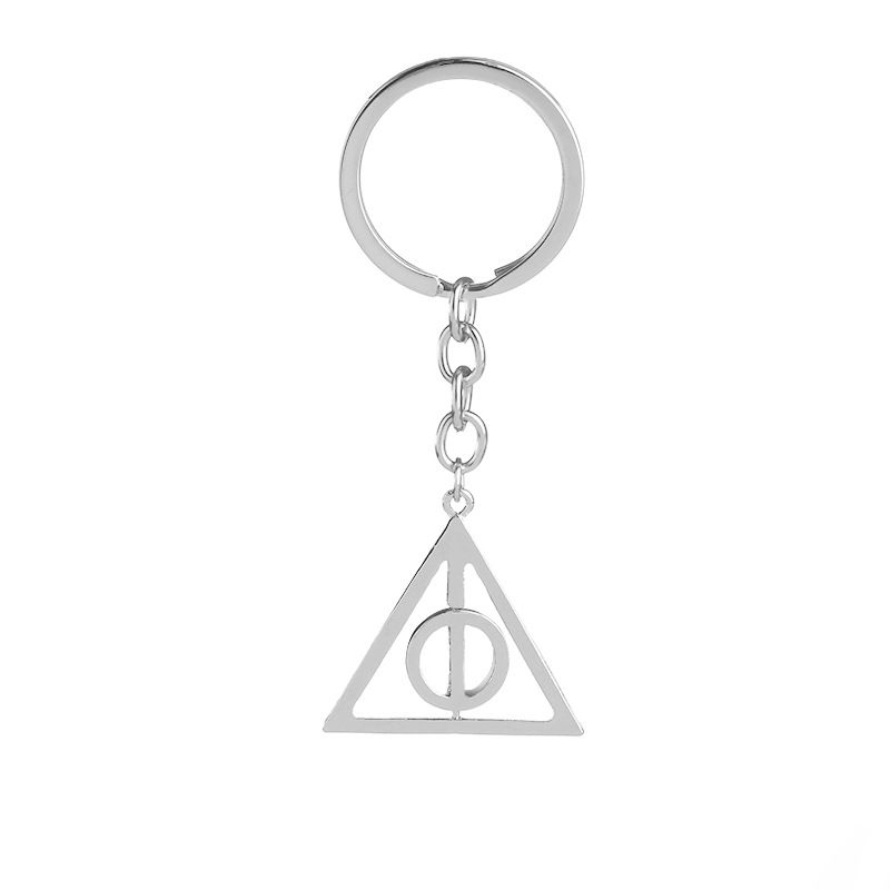 Rotatable Hollow Triangle Key Chain Accessories Backpack Pendant Metal Key Ring_voghion.com