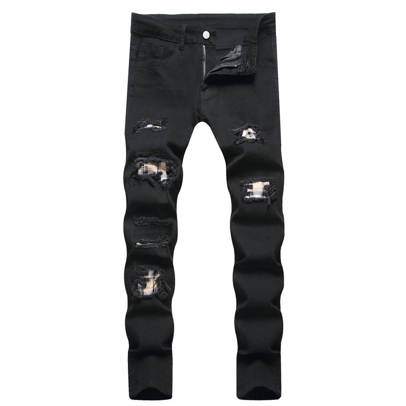 Zerrissene Jeans für Herren – Distressed-Denim-Hose für lässige Streetwear, Slim Fit, Stretch-Komfort_voghion.com