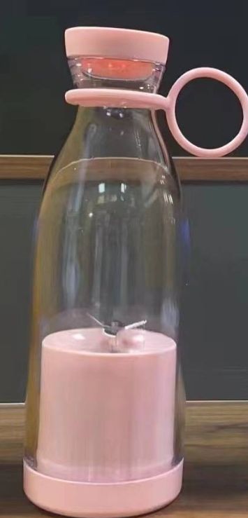 Portable USB Rechargeable Juicer Bottle With 6-Blade & 4-Blade Options - 380ml Travel-Friendly Blender For Smoothies, Shakes & Fresh Juice_voghion.com