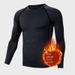Men's & Women's Fleece-Lined Long Sleeve T-Shirt - Soft Thermal Inner Layer, Moisture-Wicking & Anti-Static, Winter Warmth For Running_voghion.com