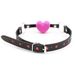 Sex Products Pink Heart Shaped Silicone Gag Black Leather Love Bondage Props Toy_voghion.com