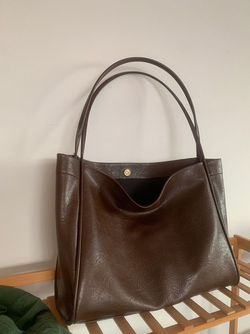 Neu Weiche Leder Große Kapazität Tote für frauen Tasche Handheld, Einzigartiges Design, Eine Schulter Unterarm Tasche, Klasse_voghion.com