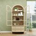 Hochschrank Naturfarben 178cm con vidrio acrílico, 2 hojas, Bogenförmig_voghion.com