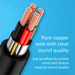 Audio Cable 1 To 2 One-to-Two Phone Headphone Microphone Adapter 2-in-1 Splitter Converter_voghion.com
