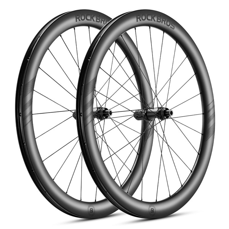 Juego de ruedas para bicicleta ROCKBROS, llantas de fibra de carbono 700C, 36 dientes, 50 mm_voghion.com