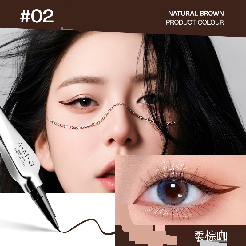 = Eyeliner pen waterproof, not easy to faint makeup, very fine and quick-drying makeup eyeliner_voghion.com