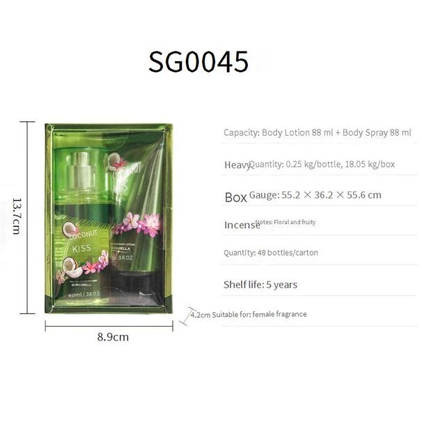 Beauty & Health Women's Perfume Body Spray Two Piece Set Moisturizing Body Lotion Gift Box_voghion.com