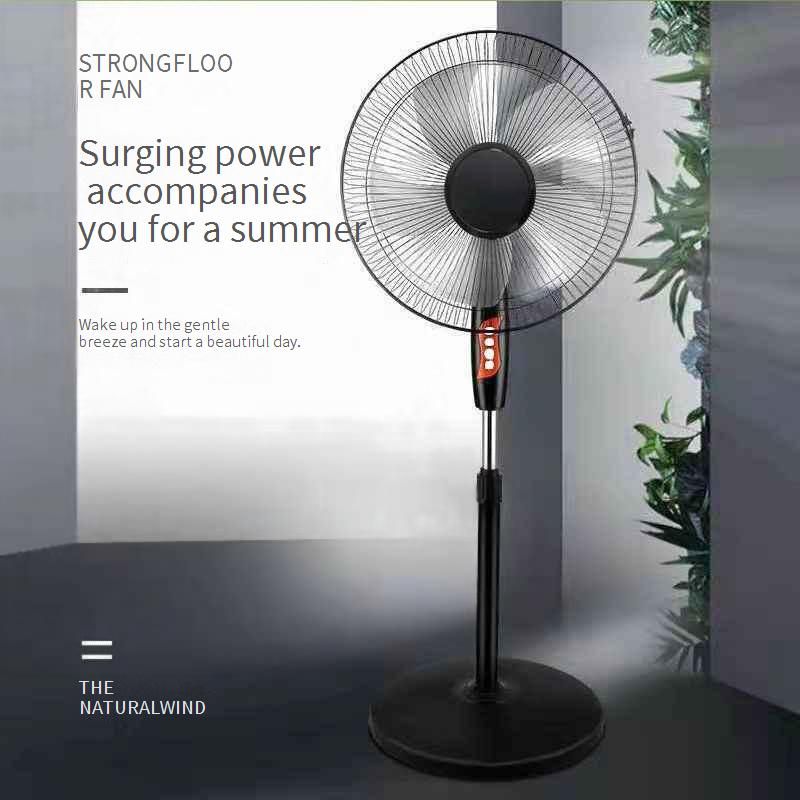 Ventilador de chão potente - ultra silencioso com ampla oscilação e alta velocidade do vento para uso em quarto e casa (base estável ajustável de 3 velocidades)_voghion.com
