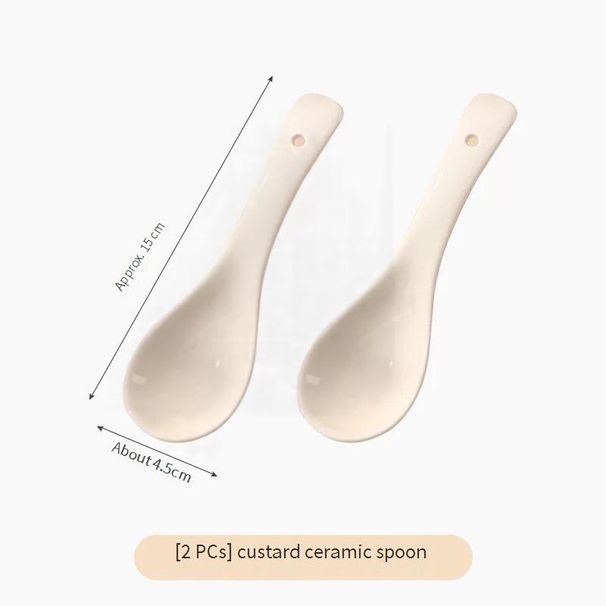 Elegante set di stoviglie in ceramica color crema - 16 pezzi, ciotole, piatti e utensili per una cena moderna, adatti al microonde, eleganti e resistenti, regalo per la tavola"_voghion.com