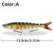 Multi-Section Loach Bionic Set Long Casting Slow Sinking 13.5cm 17g Realistic 8-Section Fish Hard Lure Fishing Bait_voghion.com