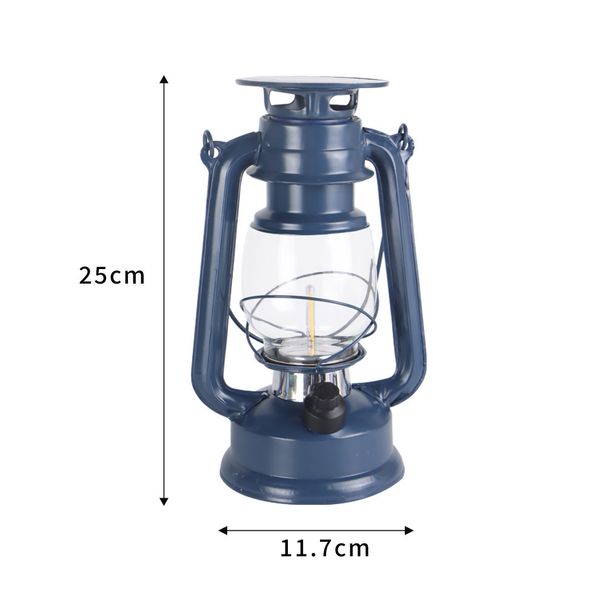 Cross Border Revolving Lantern Retro Outdoor Courtyard Garden Iron Portable Hanging Wind Lantern LED Solar USB Charging_voghion.com