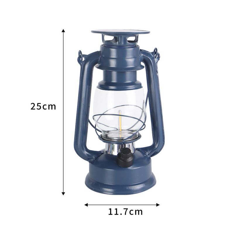 Grenzüberschreitende drehbare Laterne Retro Outdoor Hof Garten Eisen Tragbare hängende Windlaterne LED Solar USB-Aufladung_voghion.com