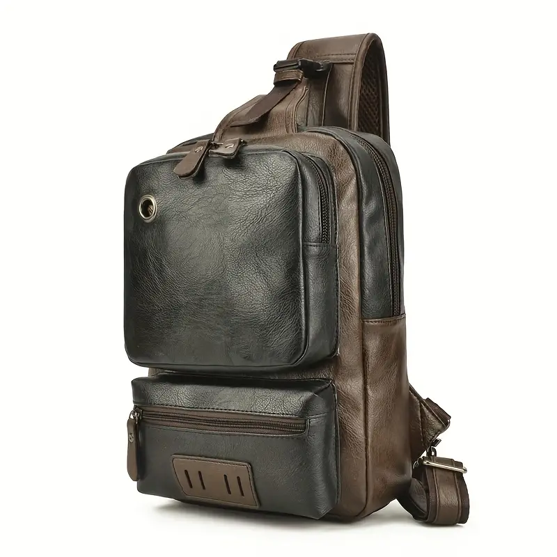 Borsa da petto di grande capacità per esterni da uomo nuova Borsa a tracolla semplice USB Borsa a tracolla multifunzionale Personalità Borsa da viaggio resistente all'usura_voghion.com