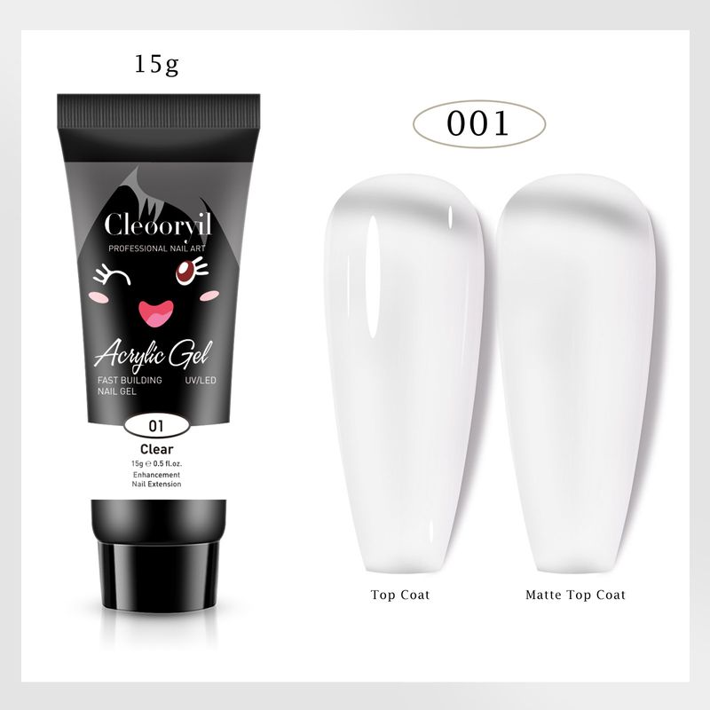 UV Solid No Paper Tray Quick Extension Model Nail Phototherapy Crystal Glue 15ml_voghion.com