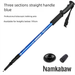 Three-section Straight Handle Outdoor Travel Hiking Stick Retractable Elderly Climbing Cane Aluminum Alloy Trekking Pole_voghion.com