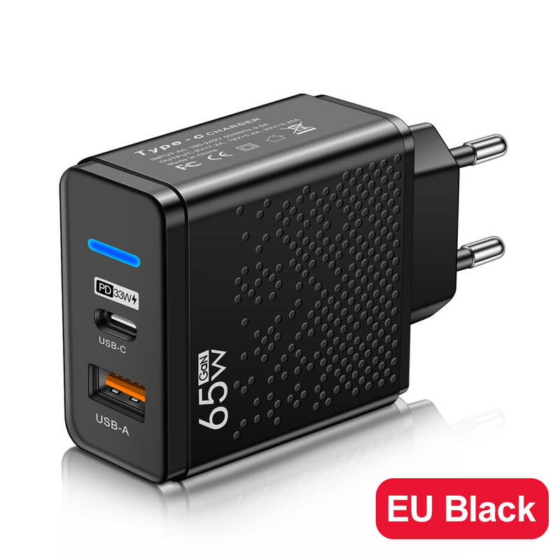 GaN 65W USB C Charger PD Quick Replacement for iPhone 14 Huawei Xiaomi Samsung QC 3.0 Mobile Phone USB C Charg     harger       _voghion.com