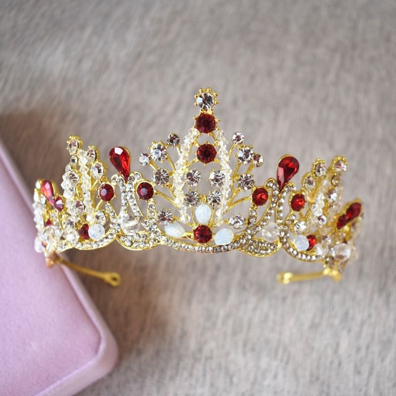 Korean new bridal jewelry, hand-strung crystal beads, bridal crown, wedding accessories, bridal headband, headband_voghion.com
