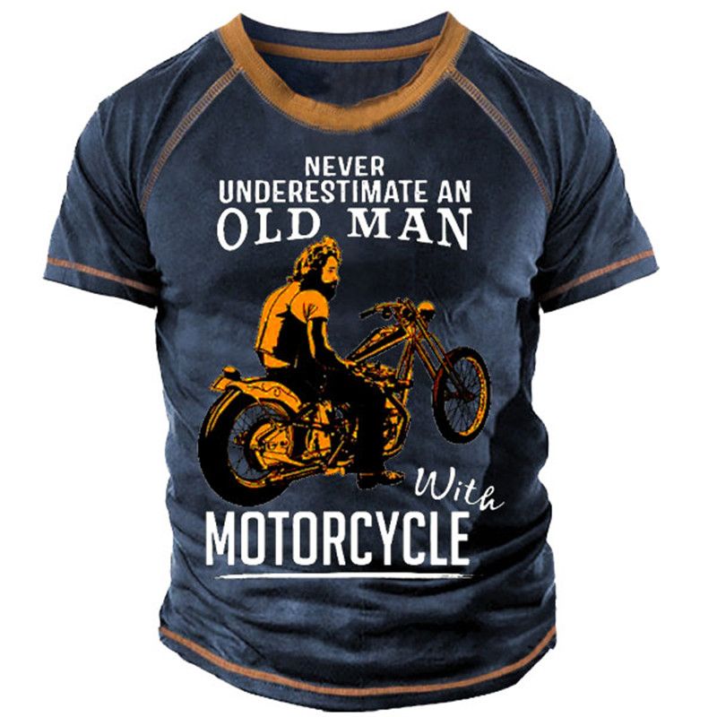 3D Printing Men's T Shirts Vintage Loose Men's Clothing Summer Round Neck Short Sleeve Unisex Top T Shirts_voghion.com