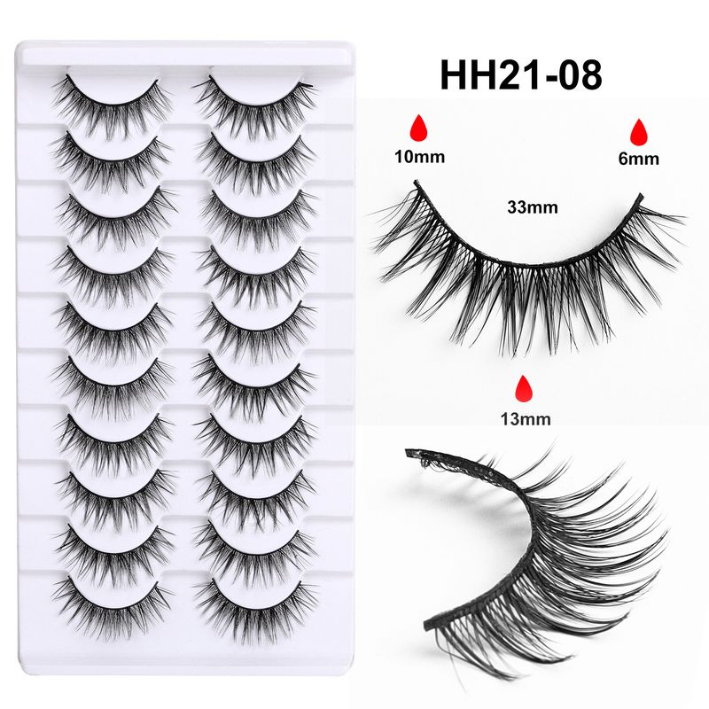 Set de gene false rusești, cu bucle groase, gene false 3D tridimensionale, dintr-o singură bucată, en-gros_voghion.com