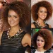Ombre Braun Verworrene Lockige Perücke Kurze Bob Menschliches Haar Perücken Für Frauen_voghion.com