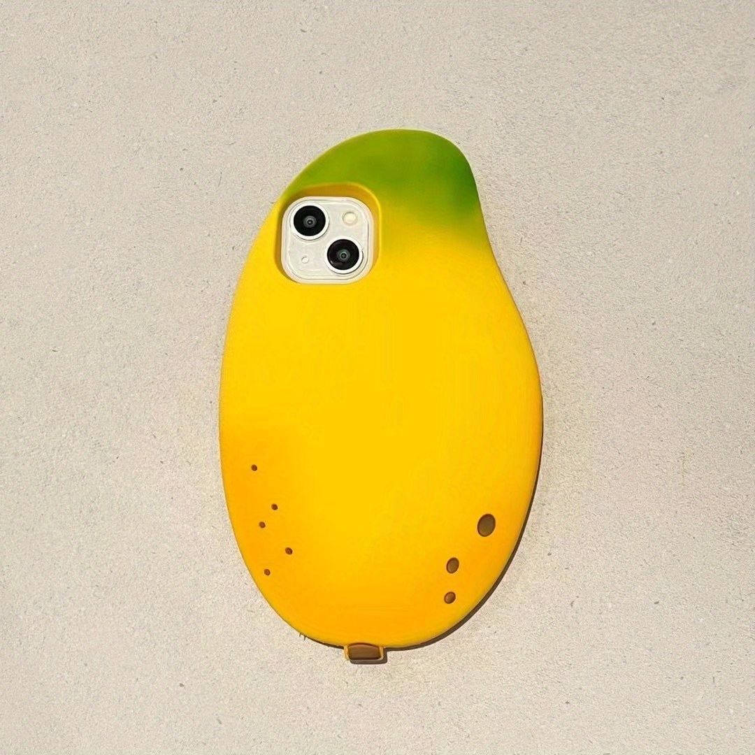 Αστεία θήκη σιλικόνης Mango για πλήρη προστασία και αντοχή σε πτώσεις, δημιουργικό και εξειδικευμένο σχεδιασμό, συμβατή με μοντέλα 15/14/13/12/11 Pro Max_voghion.com