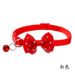 Small Bowknot Cat Bell Pet Accessories Polka Dot Puppy Collar_voghion.com