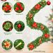 2.7M/1.8M Christmas Vine Garland With 50 LED Lights, Durable PVC Holiday Door Hanging Decor For Xmas Tree, Wall, Fireplace_voghion.com