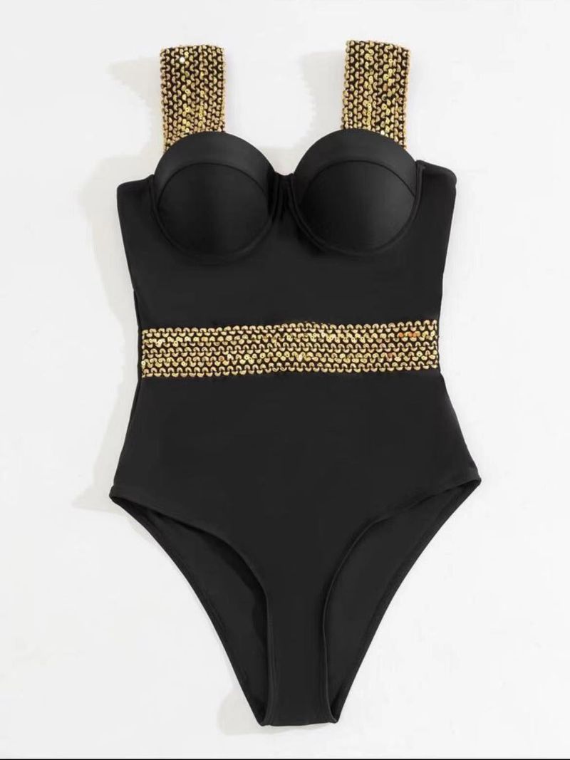 Modny damski strój kąpielowy bikini z elastycznym paskiem_voghion.com