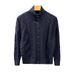 Men's Knit Cardigan Sweater With Cable Pattern And Button Front - Premium Lightweight Business Casual Pullover For Fall & Winter_voghion.com