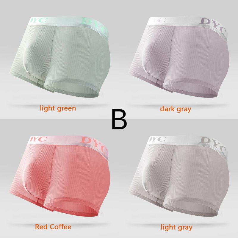 4PCS héichwäerteg Männer Boxer Shorts Summer L-3XL_voghion.com