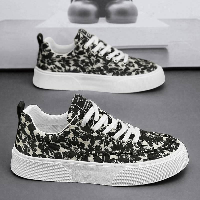 2024 Summer Men's Shoes New Breathable Canvas Shoes Trendy Versatile White Shoes Sports Shoes Casual Board Shoes_voghion.com