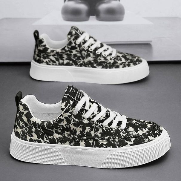 2024 Summer Men's Shoes New Breathable Canvas Shoes Trendy Versatile White Shoes Sports Shoes Casual Board Shoes_voghion.com