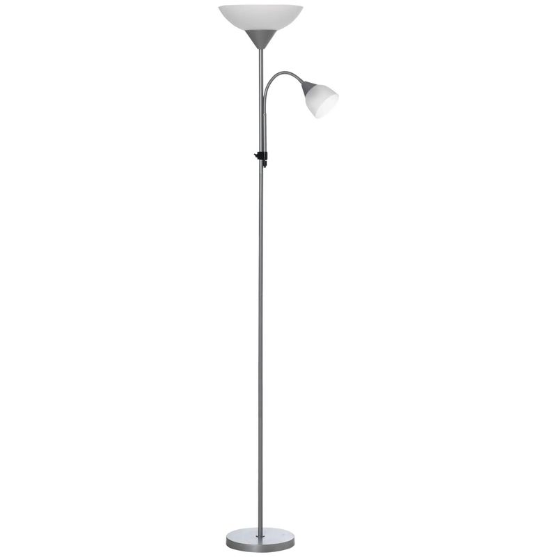 Moderne Stehlampe, Uplighter 2-Licht Hohe Stehlampe mit verstellbaren Köpfen, für Wohnzimmer, Schlafzimmer, Büro_voghion.com