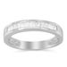 .925 Sterling Silver 1/3 Cttw Baguette Cut Diamond Channel Set Stackable Wedding Ring (H-I Color, I1-I2 Clarity)_voghion.com