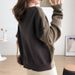 Asymmetrische gebreide trui voor dames, casual, zachte kleurvlakken, V-hals pullover_voghion.com