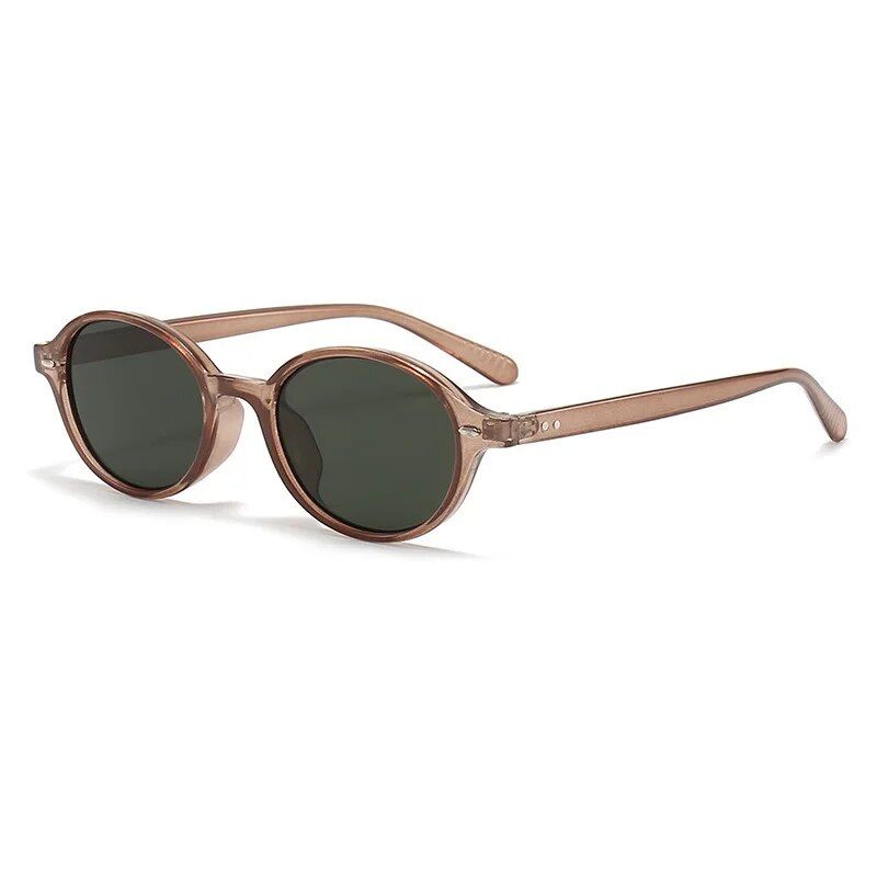 Moda Retro Küçük Oval Güneş Gözlüğü Kadın Erkek Perçinler Gölgeler Moda Gözlük Güneş Gözlükleri UV400 Marka Oculus Kadın Gafas_voghion.com