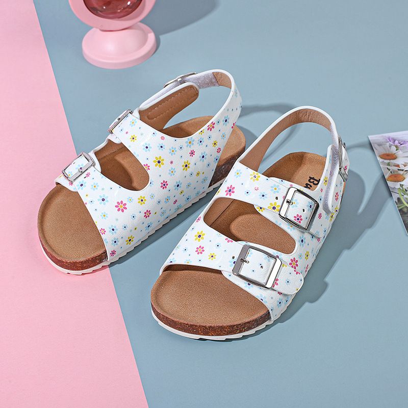 Mother & Kids Girls' sandals for women 2024 summer Korean version soft bottom non-slip cork girls' sandals trendy children's foreign trade beach shoes_voghion.com