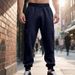 Herbst-Winter-Herren-Casual-Jacquard-Jogginghose im amerikanischen Stil mit kleinem Karomuster, lockere Jogger-Cargohose für Pendler_voghion.com