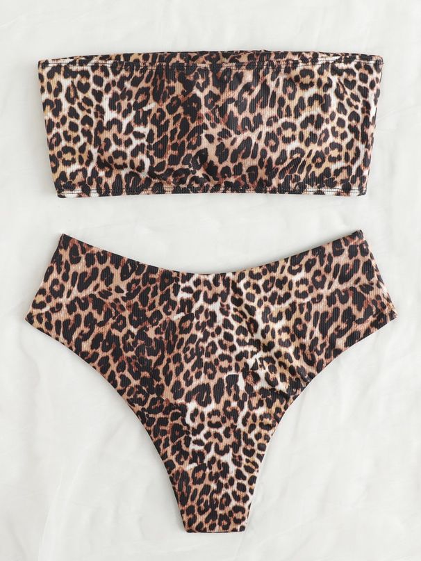 Damenbekleidung neuer sexy Bikini-Badeanzug mit hoher Taille und geteiltem Tube-Top_voghion.com